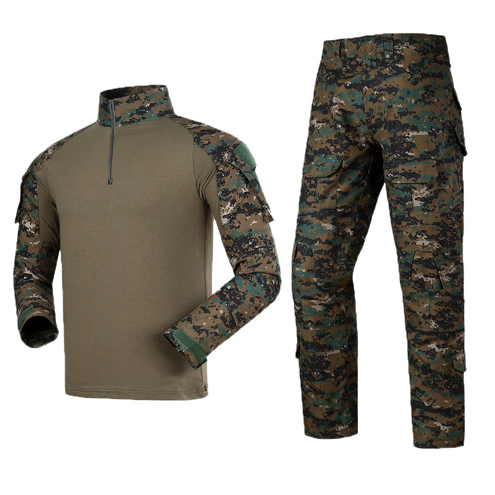 Men's Long-sleeved Outdoor Infra Red Resistant Thermal Imaging Camouflage Tactical Suit